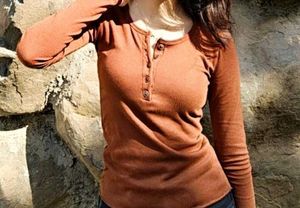 Brown Body Hugging Top