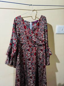 Women knee length dress - 3XL