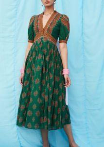Ritu Kumar Green Midi Dress
