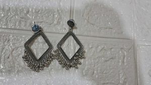 Silver Jhumka Earrings For Resin Base