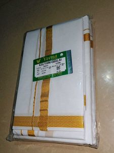Veena Kalyanamalai Dhoti &amp; Towel Set