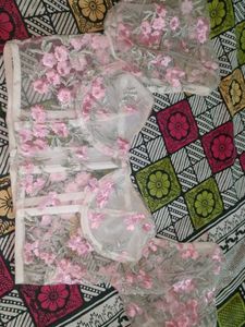 Floral Applique Lingerie Set