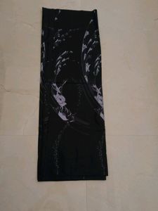 Fixed price never worn before  black Printed Saree