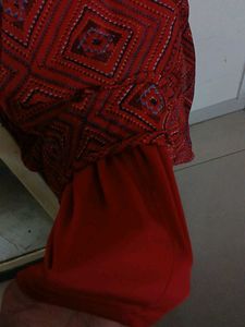Red Diamond Print Dress