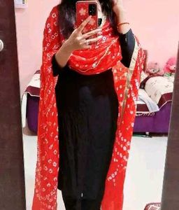Black Kurta Set With Dupatta