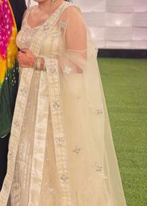 Off White Wedding Lengha