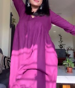 Boutique Made Elegant Purple Alia Style Suit