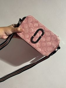 Pink Crossbody Bag with Graphic Pattern