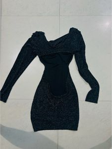 Open Back Glittery Dress
