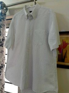 NEW BIANCHI Striped Half Sleeve Shirt