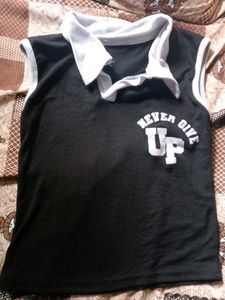 Cool Black Sleeveless Tee
