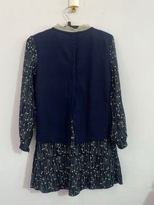 Navy Blue Polka Dot Dress