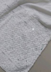 White Pure Cotton🤍With Thread Work Kurti