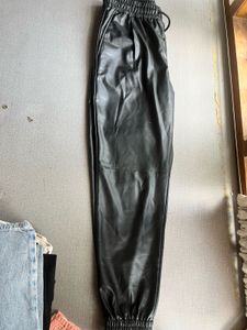 Stylish Black leather Joggers