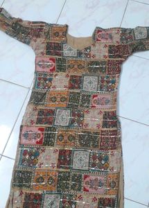 MIXED PRINTED HEAVY FESTIVE KURTA SET