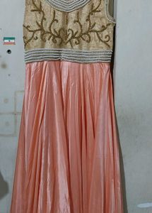 Peach &amp; Golden Function Wear Gown
