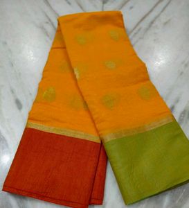 Elegant Mango Yellow 🟡 Colour Saree