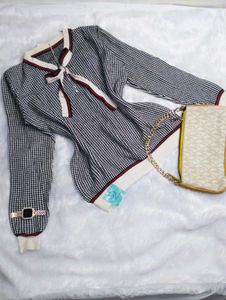 👉👈Chic Plaid Bow-Tie Top👉👈