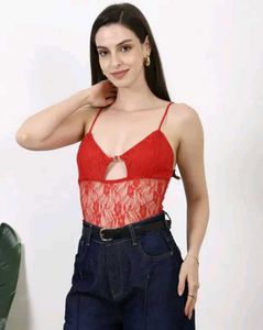 Shein Criss-Cross Spaghetti Strap  Tie-Up Wrap Top