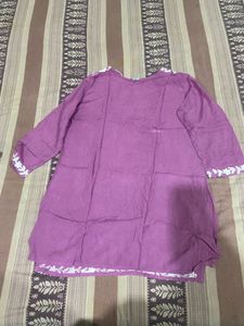 👗 Beautiful Purple Embroidered Kurti 👗