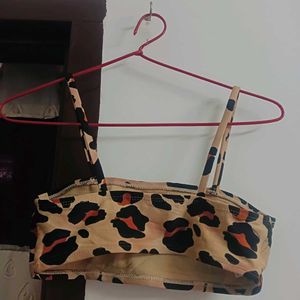 Cheetah Print Tube Bra