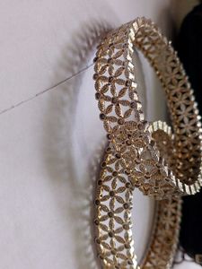 Silver  Floral Bangle Bracelet