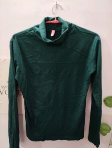 Olive Green Turtle Neck Top