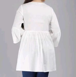 White Embroidered Floral Dress