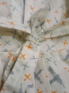 Half White Baby Gown