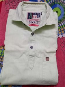 Men's Casual Green Kurta Shirt