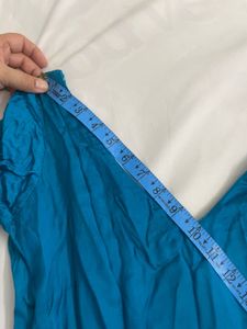 Blue V-Neck Kurta Pant Set