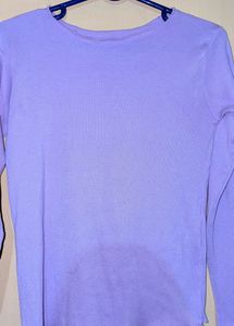 Lavender Ribbed Trendy Top