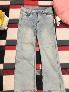 Light Wash Denim Flare Jeans