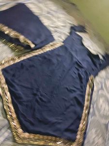 Navy Blue Embellished Salwar Kameez