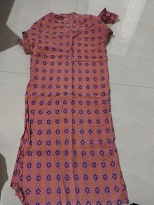 Pink Floral Print Dress