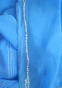 A Sky Blue Georgette Sequins Saree