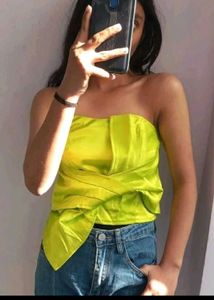 Lime Green Bandeau Top