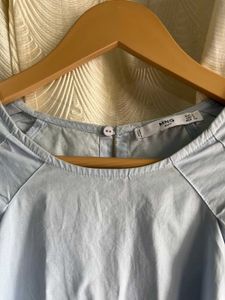 Blue Puff Sleeve Top