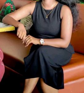 Elegant Black Ruffle Dress