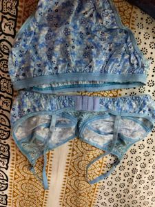 Cute Blue Bra &amp; Panty Set