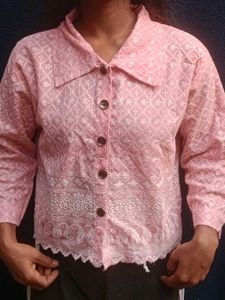 Pink Embroidered Jacket