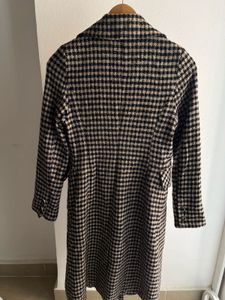 HOUNDSTOOTH LONG LINE Single Breasted Overcoat