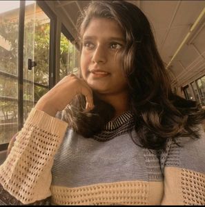 Blue and Beige Colour Top