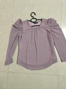 Women's Chiffon Solid Regular Fit Top