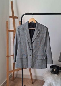 Zara oversized Plaid Blazer