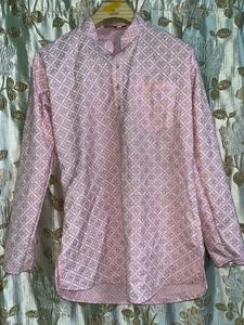 Stylish Pink Patterned Kurta