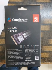 Consistent 512GB M.2 NVMe SSD