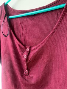 Soft Burgundy Crop Top
