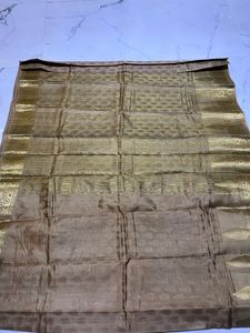 Golden Tussar Silk Saree at Offer Price