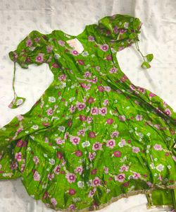 Aachho Green Chanderi Suit Set XL